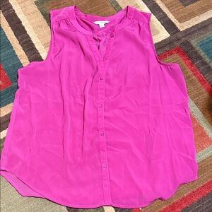American Eagle Outfitters Fuchsia Sleeveless Blouse